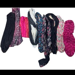 Women’s Fashion Scarves- Colorful Floral- Lot of 8 Scarves